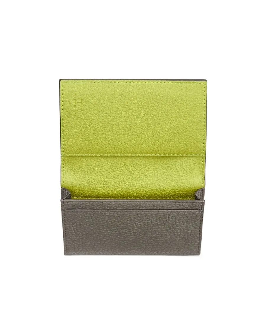 Grey Leather Card Holder