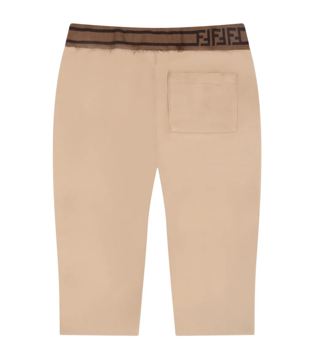 Logo Waistband Straight-Leg Trousers