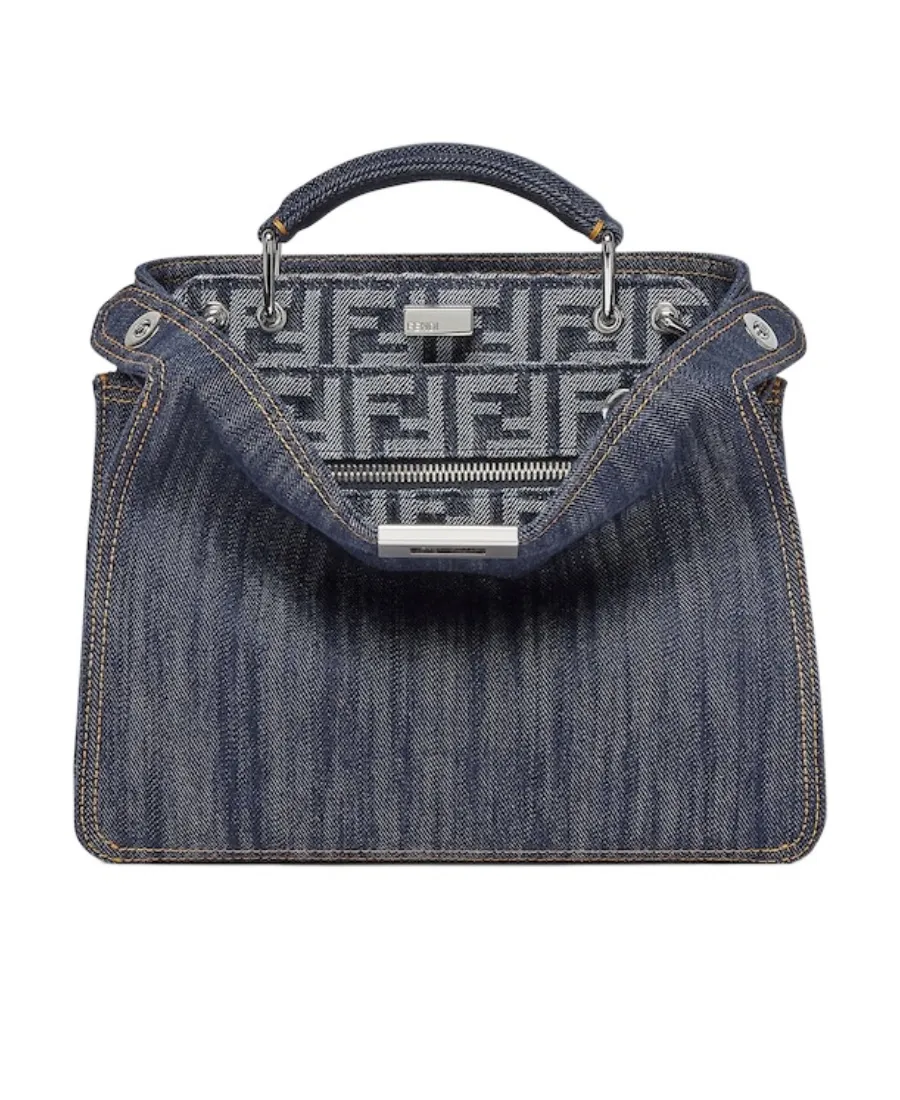 Peekaboo Iseeu Mini Denim Tote Bag