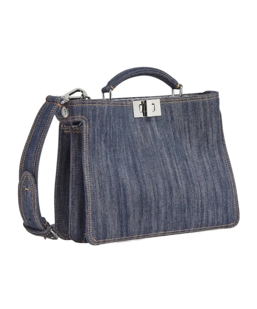 Peekaboo Iseeu Mini Denim Tote Bag