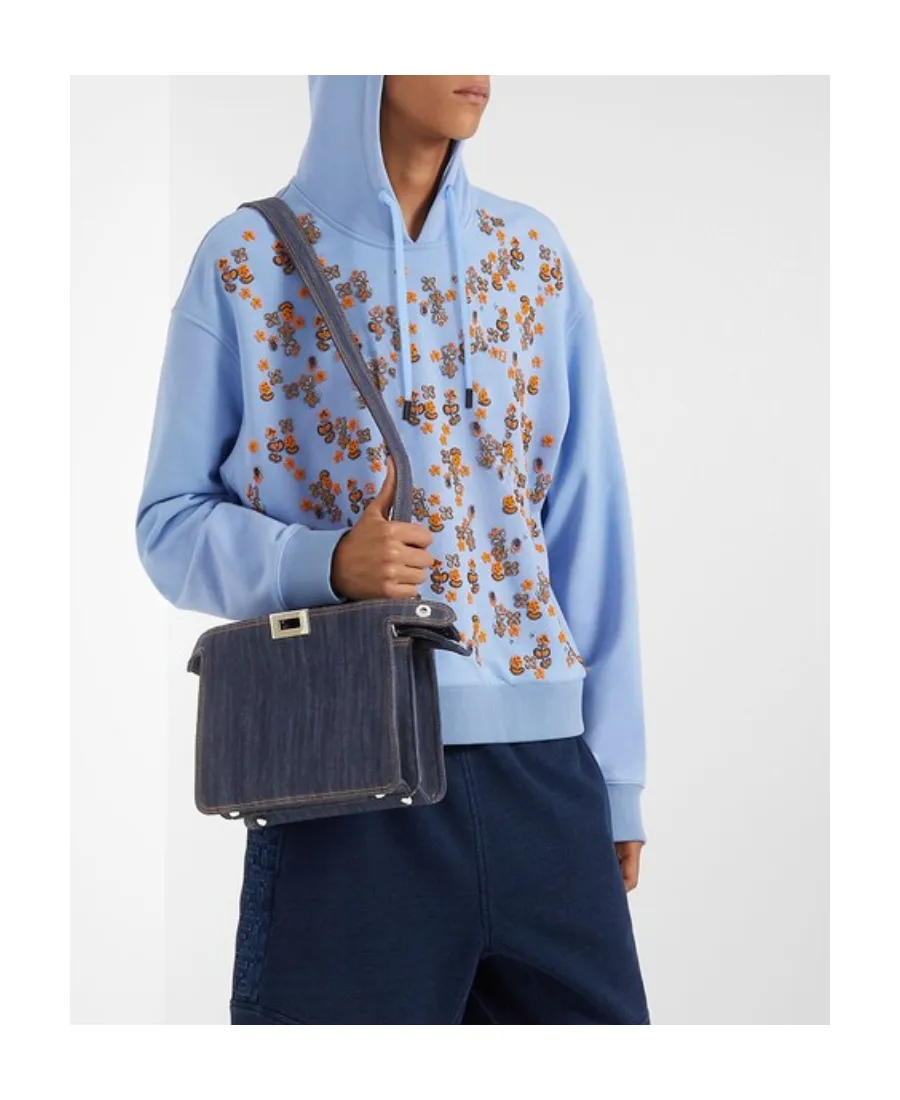 Peekaboo Iseeu Mini Denim Tote Bag