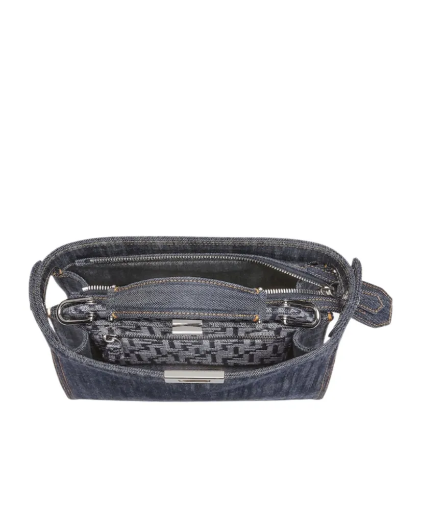 Peekaboo Iseeu Mini Denim Tote Bag