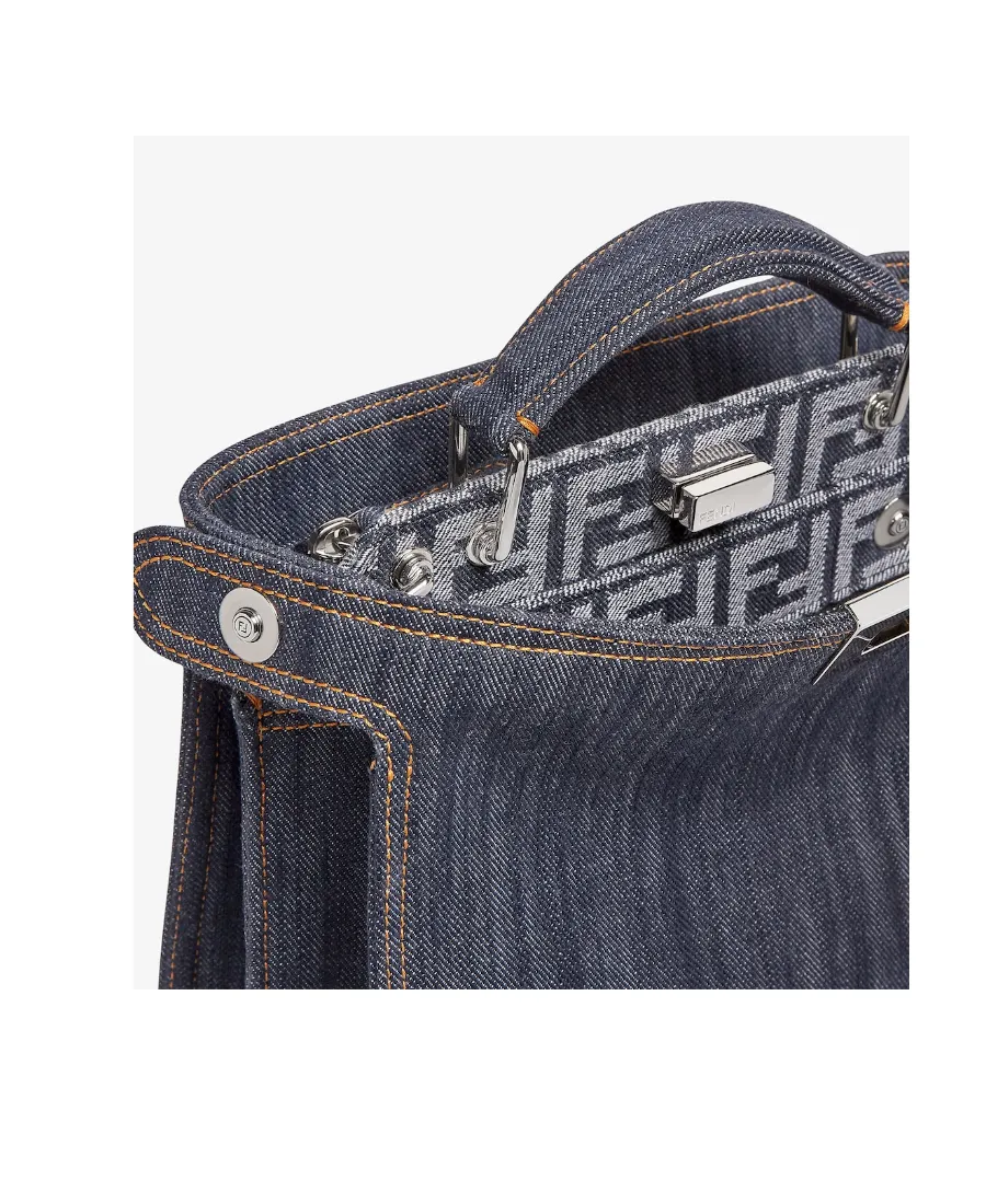 Peekaboo Iseeu Mini Denim Tote Bag