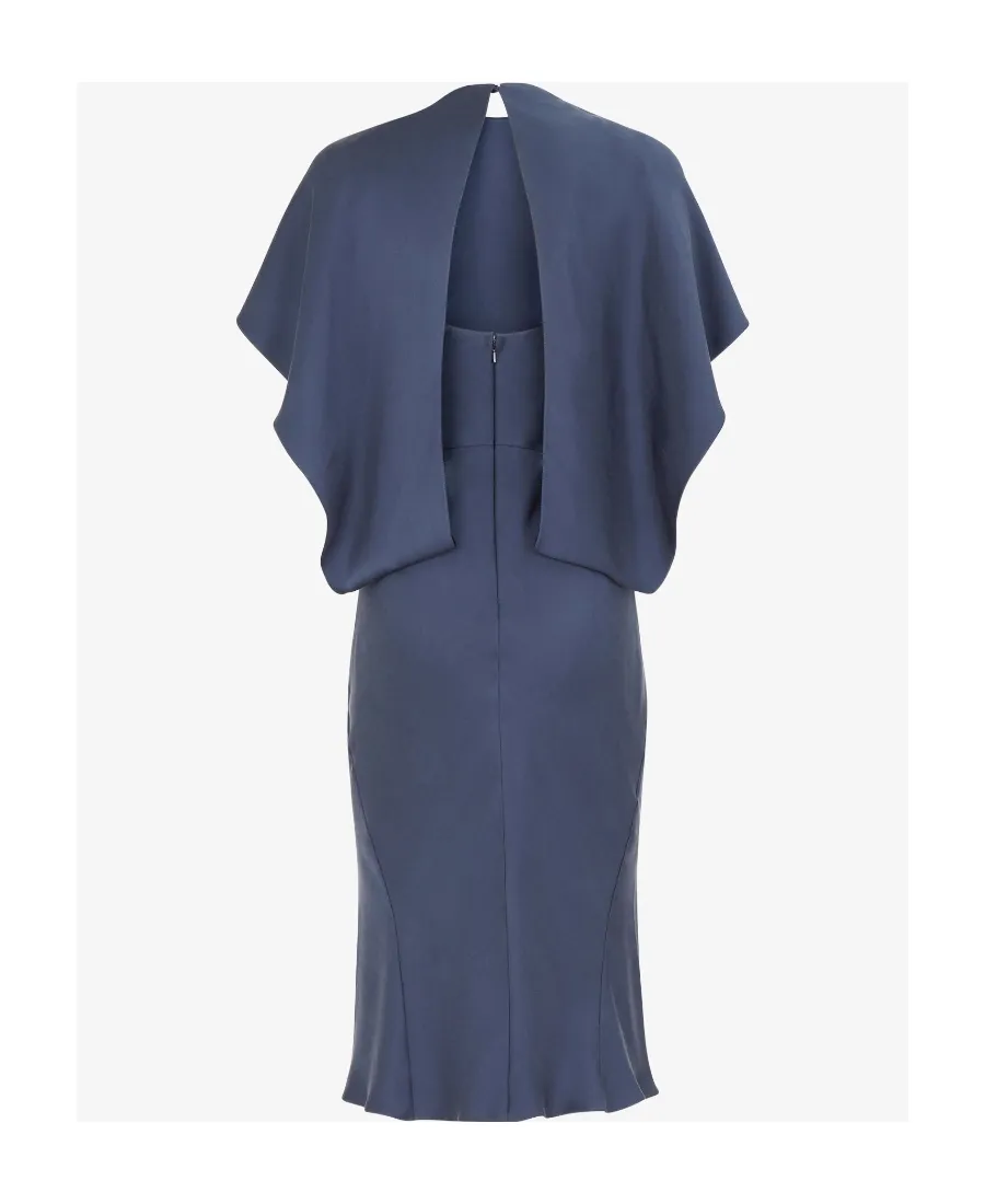 Blue Satin Dress