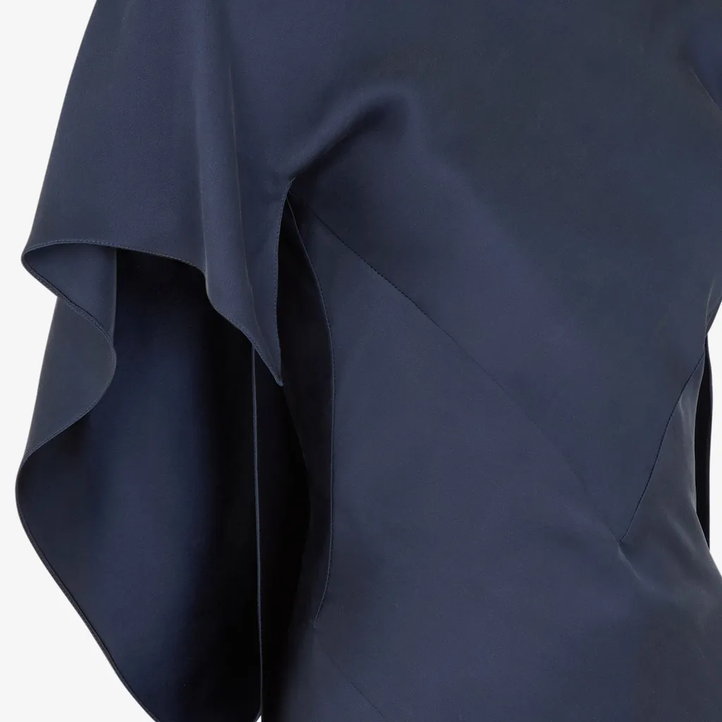 Blue Satin Dress