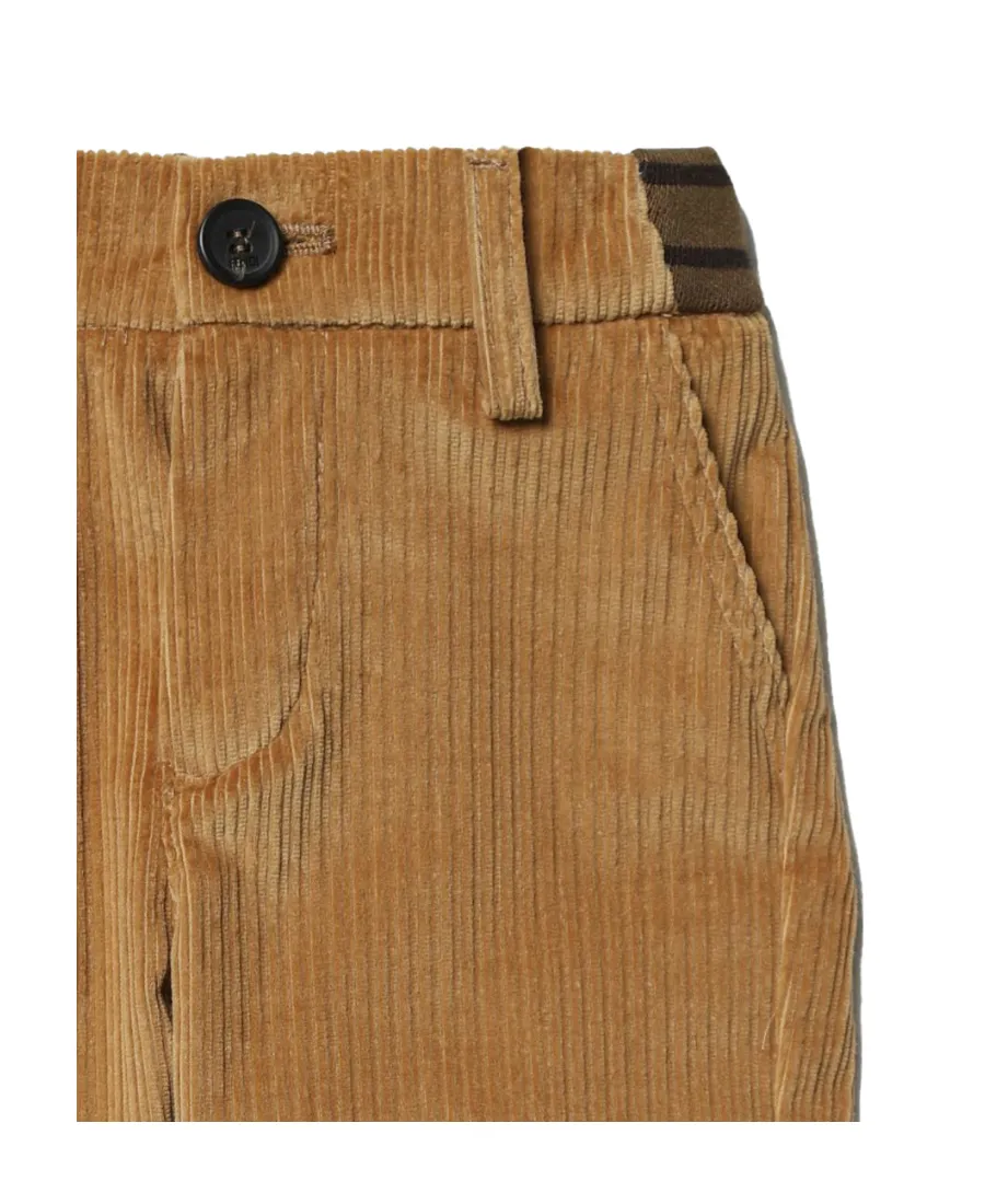 Elastic Waist Velvet Trousers
