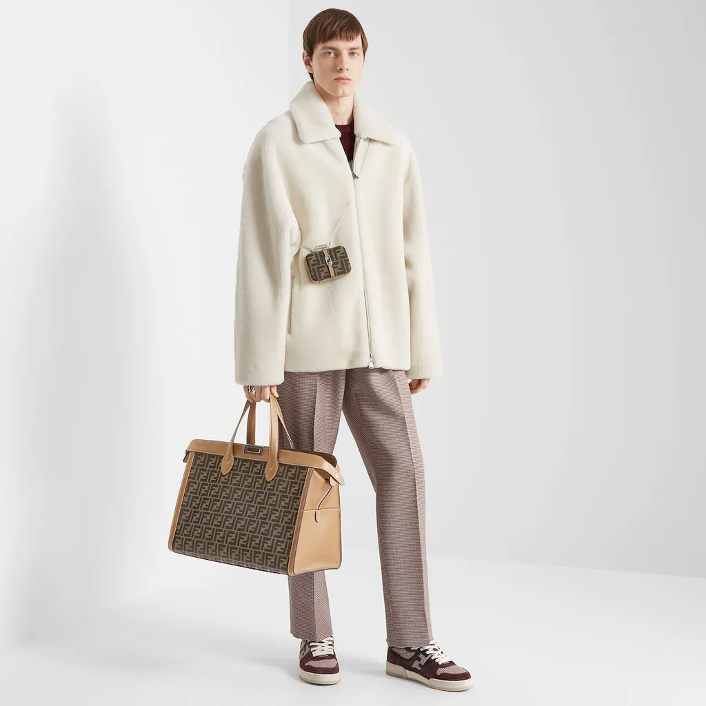 Ff Jacquard Suitcase Charm