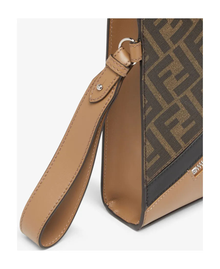 Logo Monogram Zipped Clutch Bag