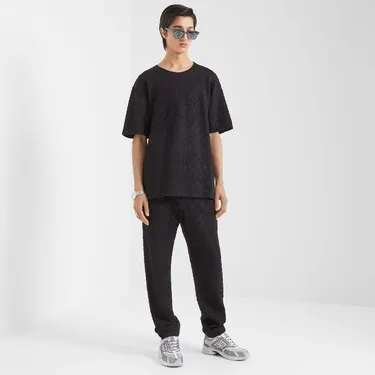 O'lock Oversized Diagonal Motif Trackpants