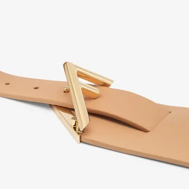 Logo Plaque Buckle Asymmetric Belt