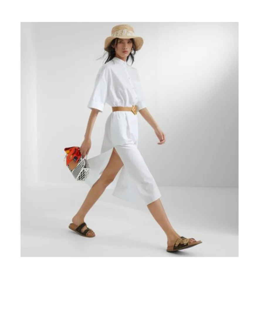 Logo Plaque Buckle Asymmetric Belt