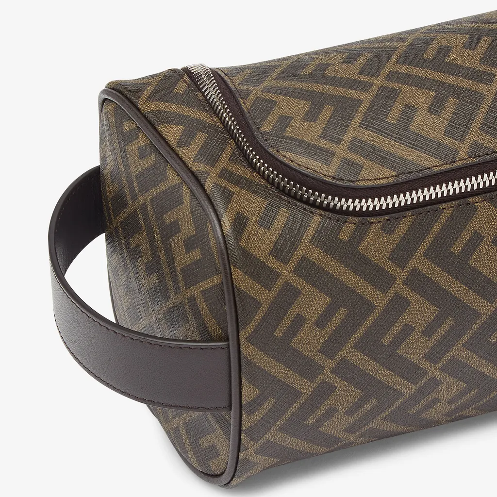 Ff-Patterned Zipped Wash Bag