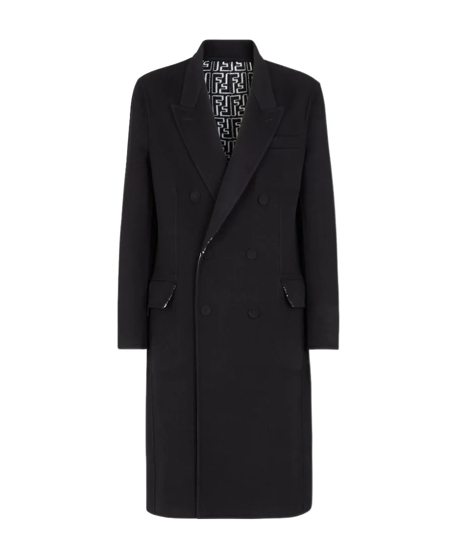 Reversible Monogram Double-Breasted Coat