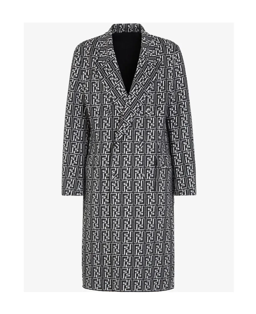 Reversible Monogram Double-Breasted Coat