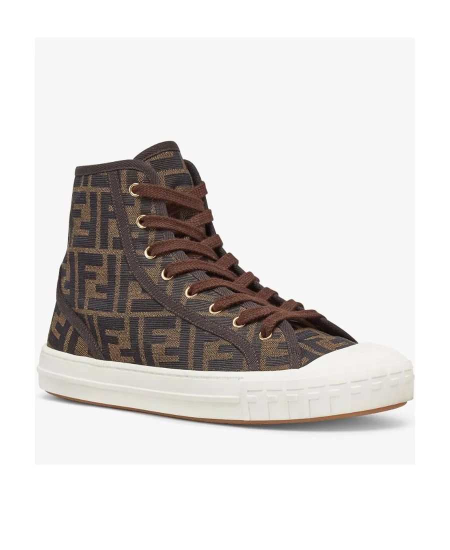 Monogram Jacquard High-Top Sneakers