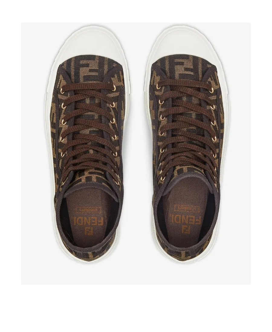 Monogram Jacquard High-Top Sneakers