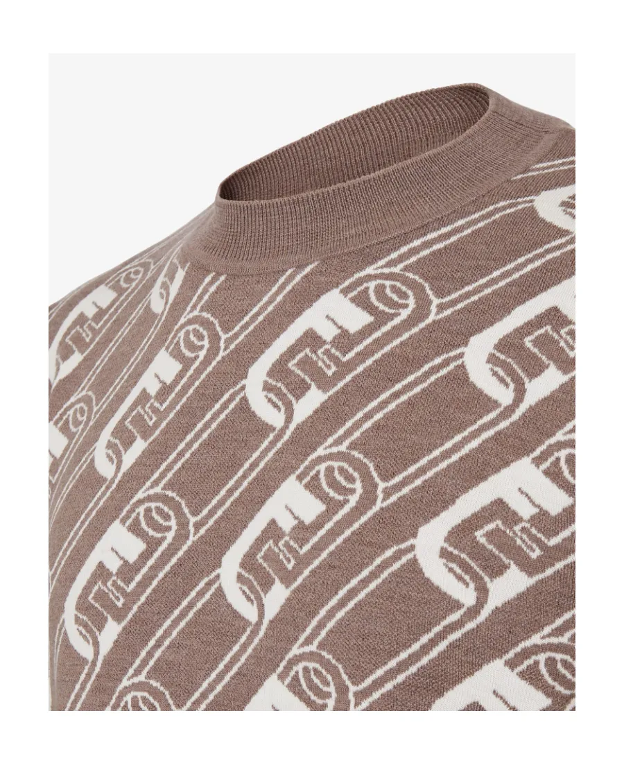 Fendi O'lock Twill Pattern Wool Jumper