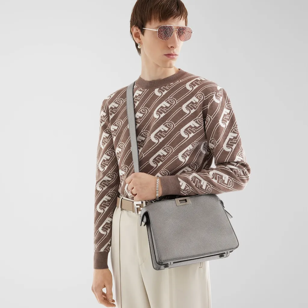 Fendi O'lock Twill Pattern Wool Jumper