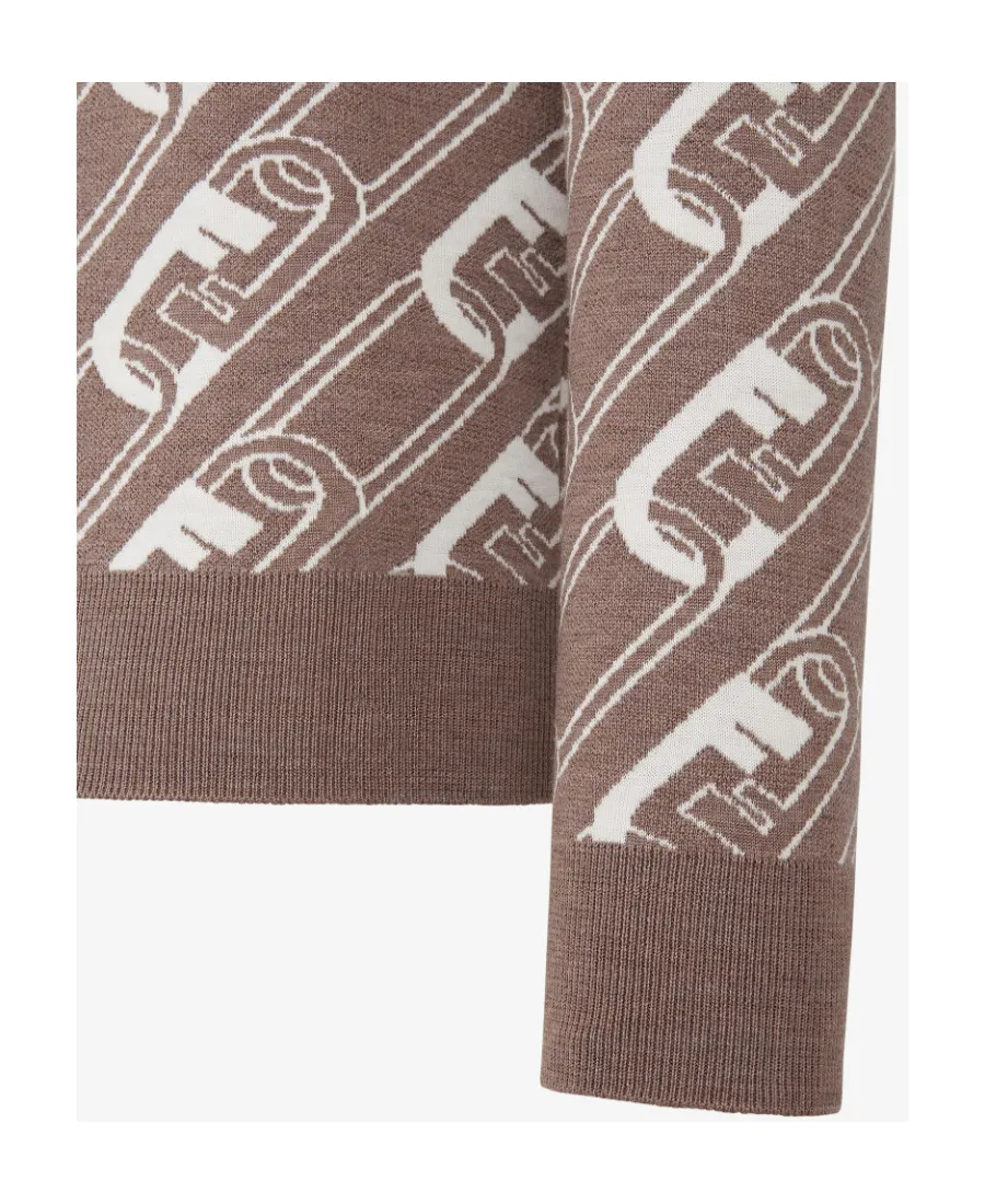 Fendi O'lock Twill Pattern Wool Jumper