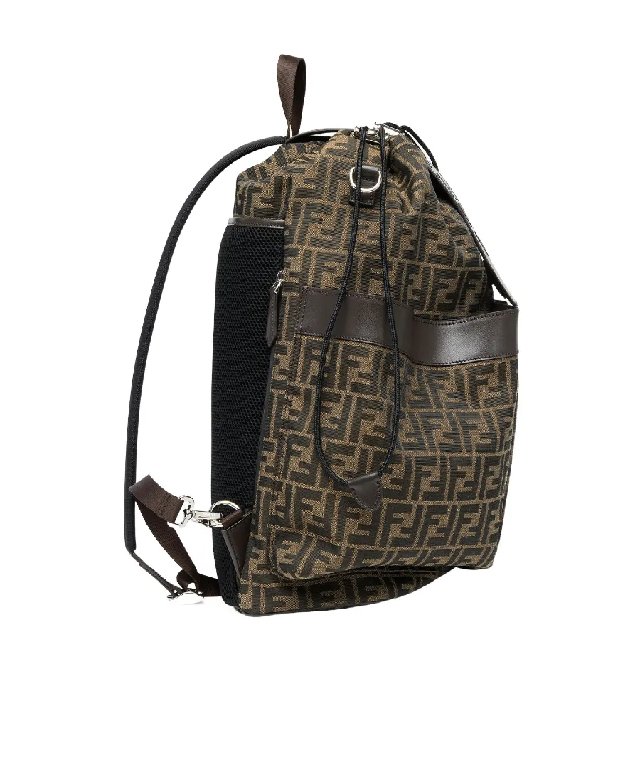 Ff Motif Drawstring Backpack