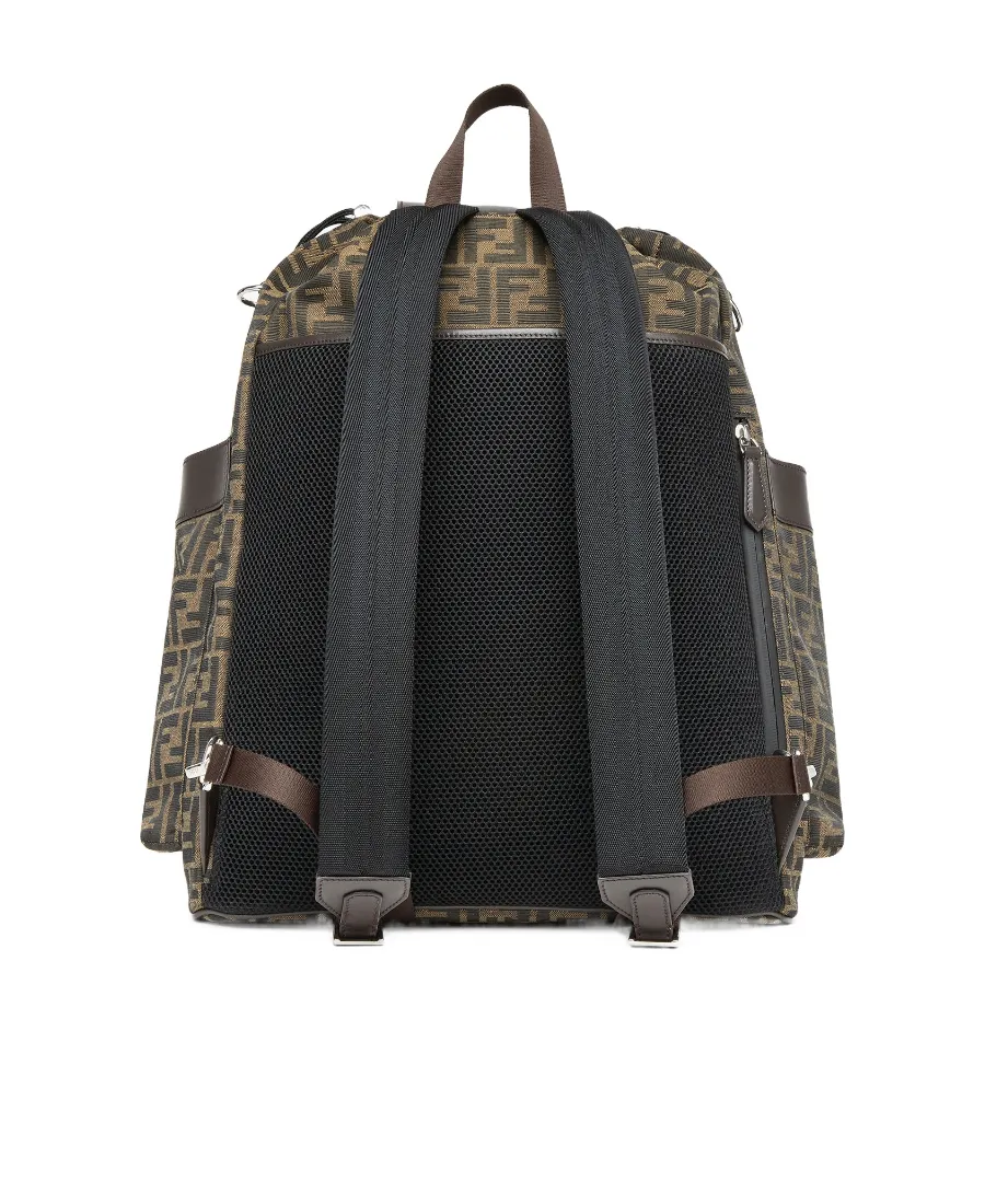 Ff Motif Drawstring Backpack