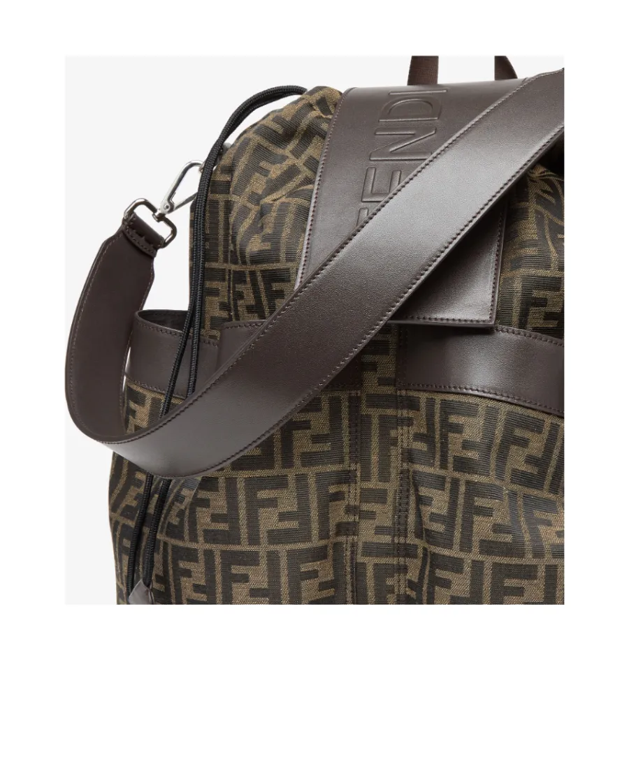 Ff Motif Drawstring Backpack