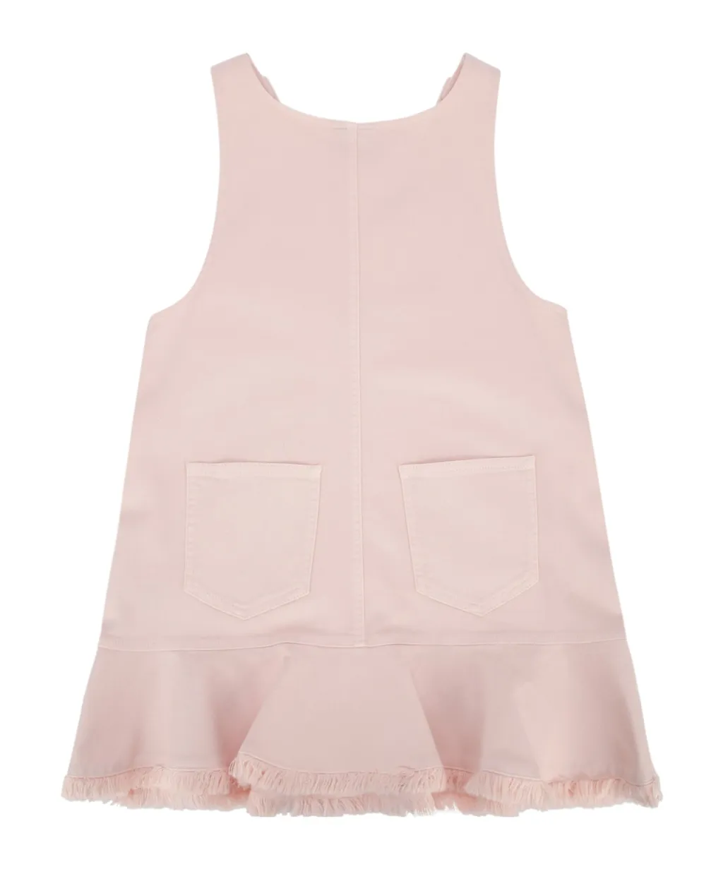 Logo Patch Frayed Edge Dress