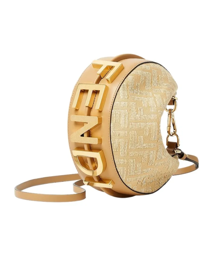 Fendigraphy Logo Lettering Mini Hobo Bag