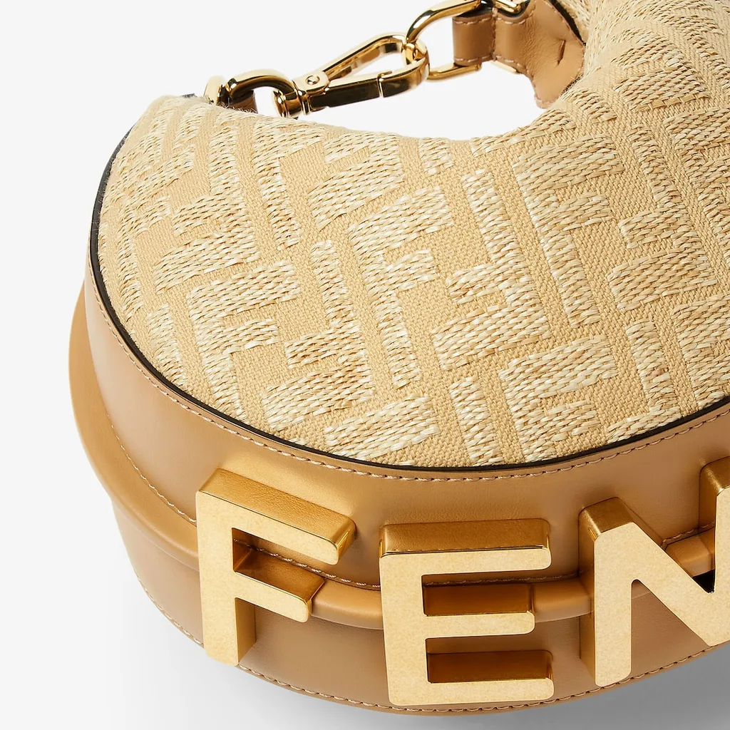 Fendigraphy Logo Lettering Mini Hobo Bag