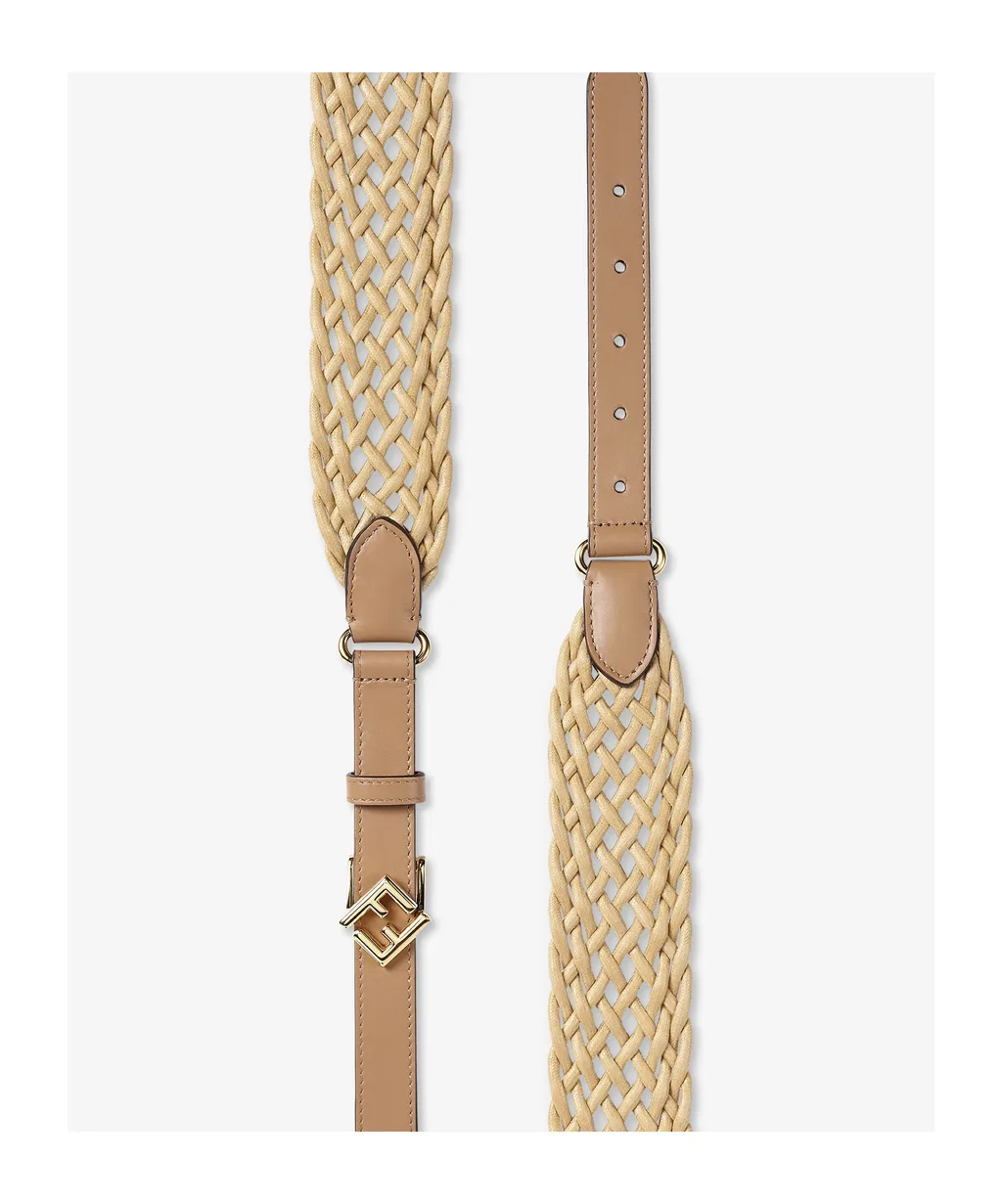 Beige Leather Belt