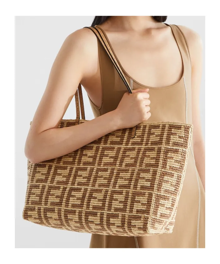 Large Roll Ff Crochet Tote Bag