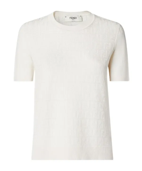 Ff Jacquard Crewneck T-Shirt