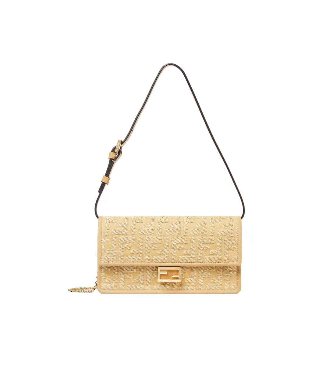 Baguette Ff Jacquard Chain-Linked Wallet