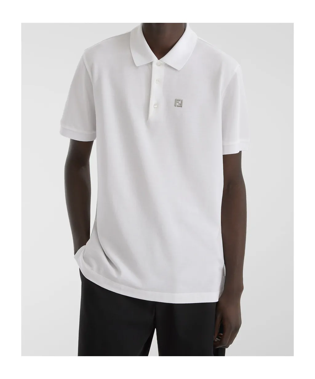 Logo Plaque Short Sleeved Polo Shirt
