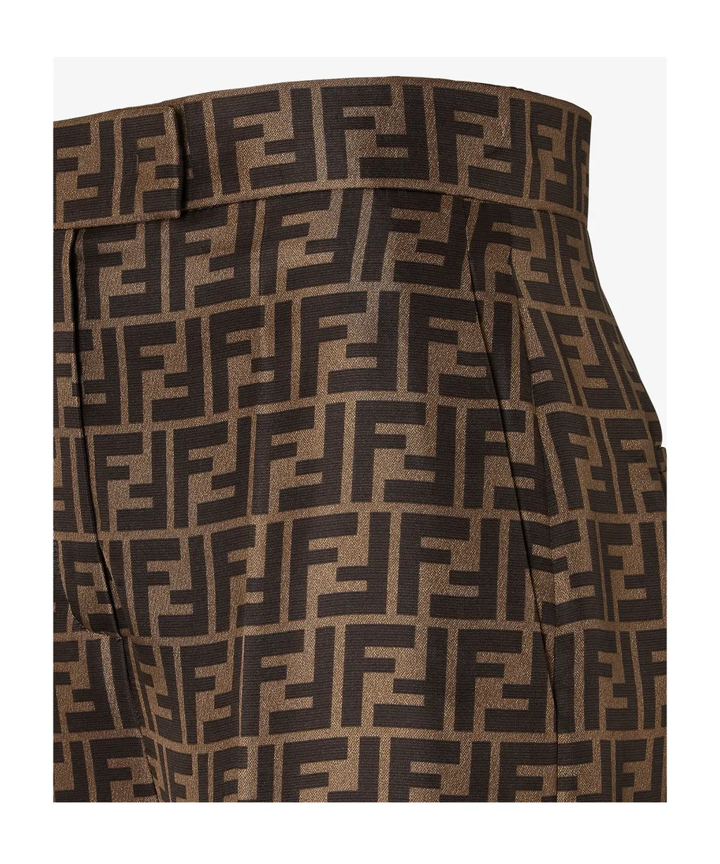 Ff Motif Wide Leg Trousers