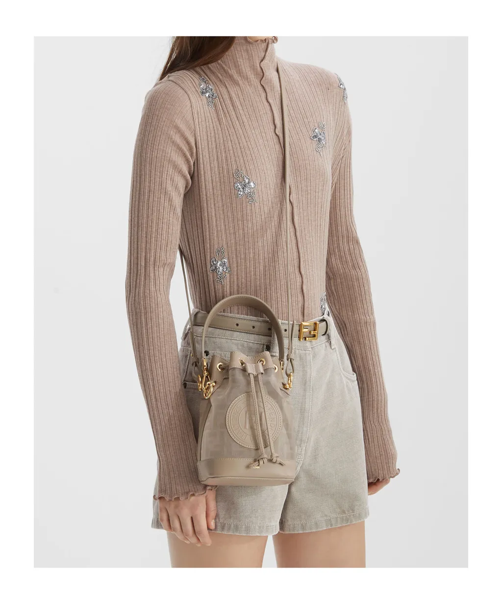 Mon Tresor Drawstring Mini Bucket Bag