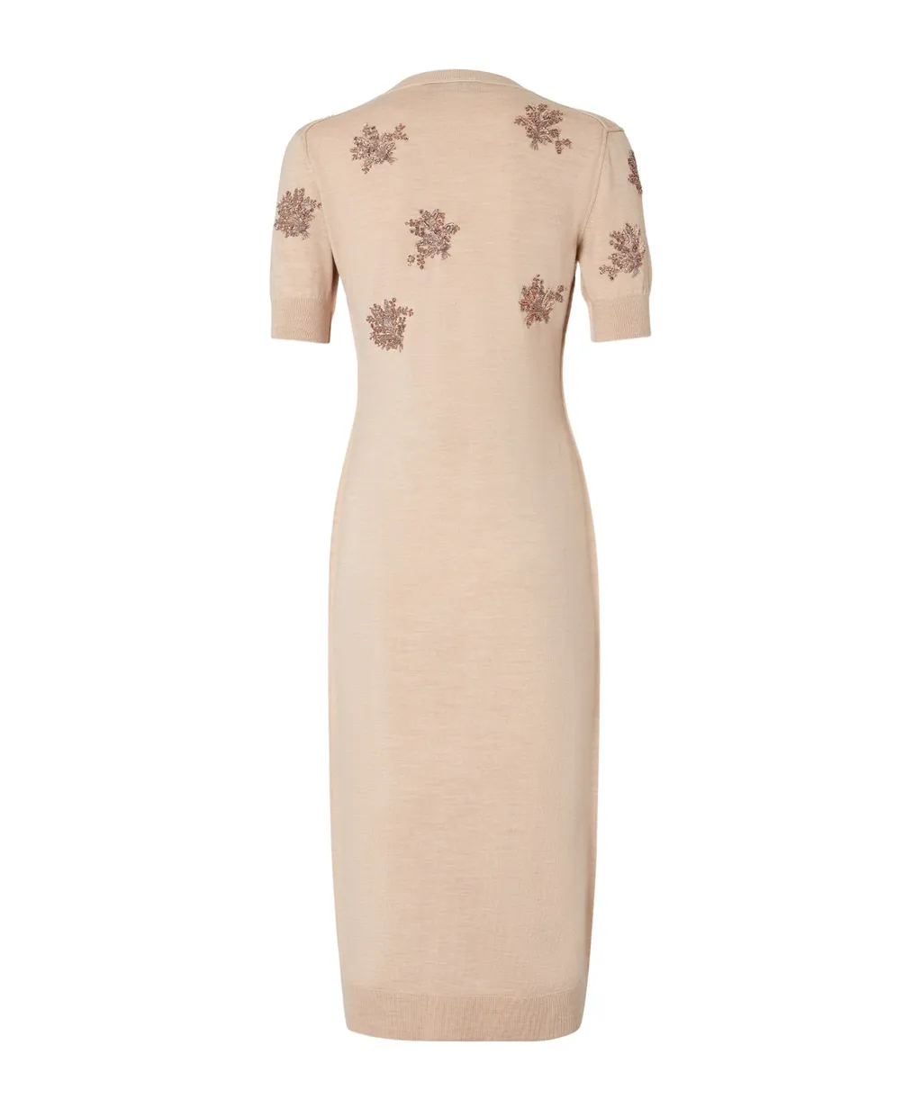 Embroidered Wool Dress