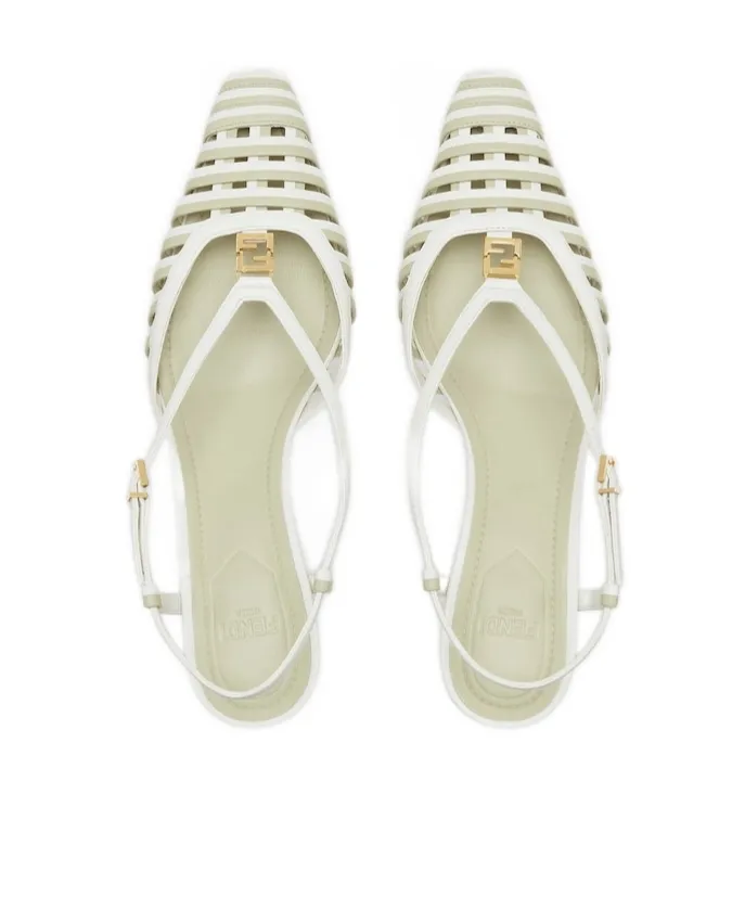 Ffold Low-Heeled Slingback Pumps