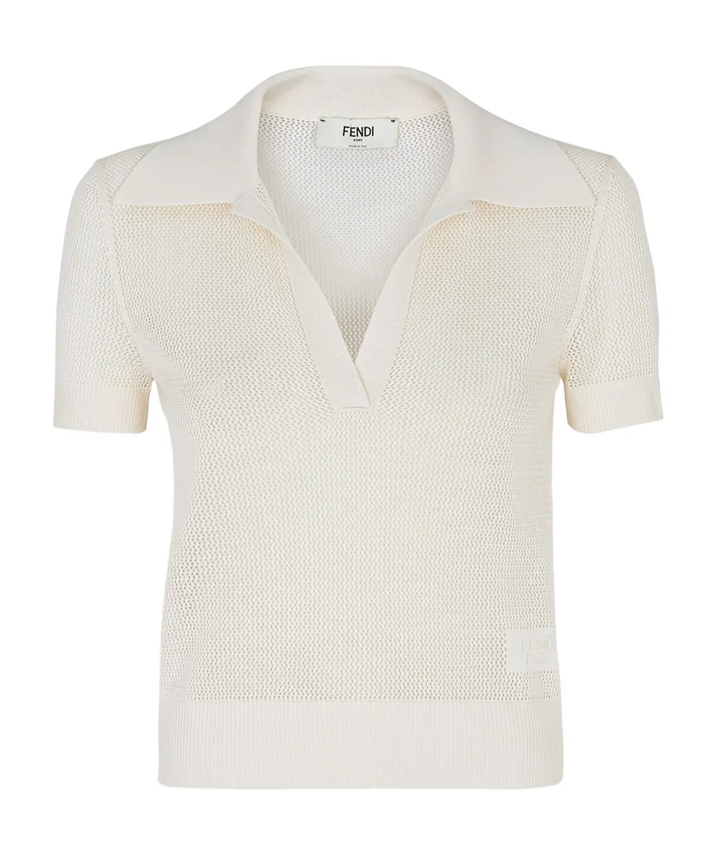 Silk Mesh Polo Shirt