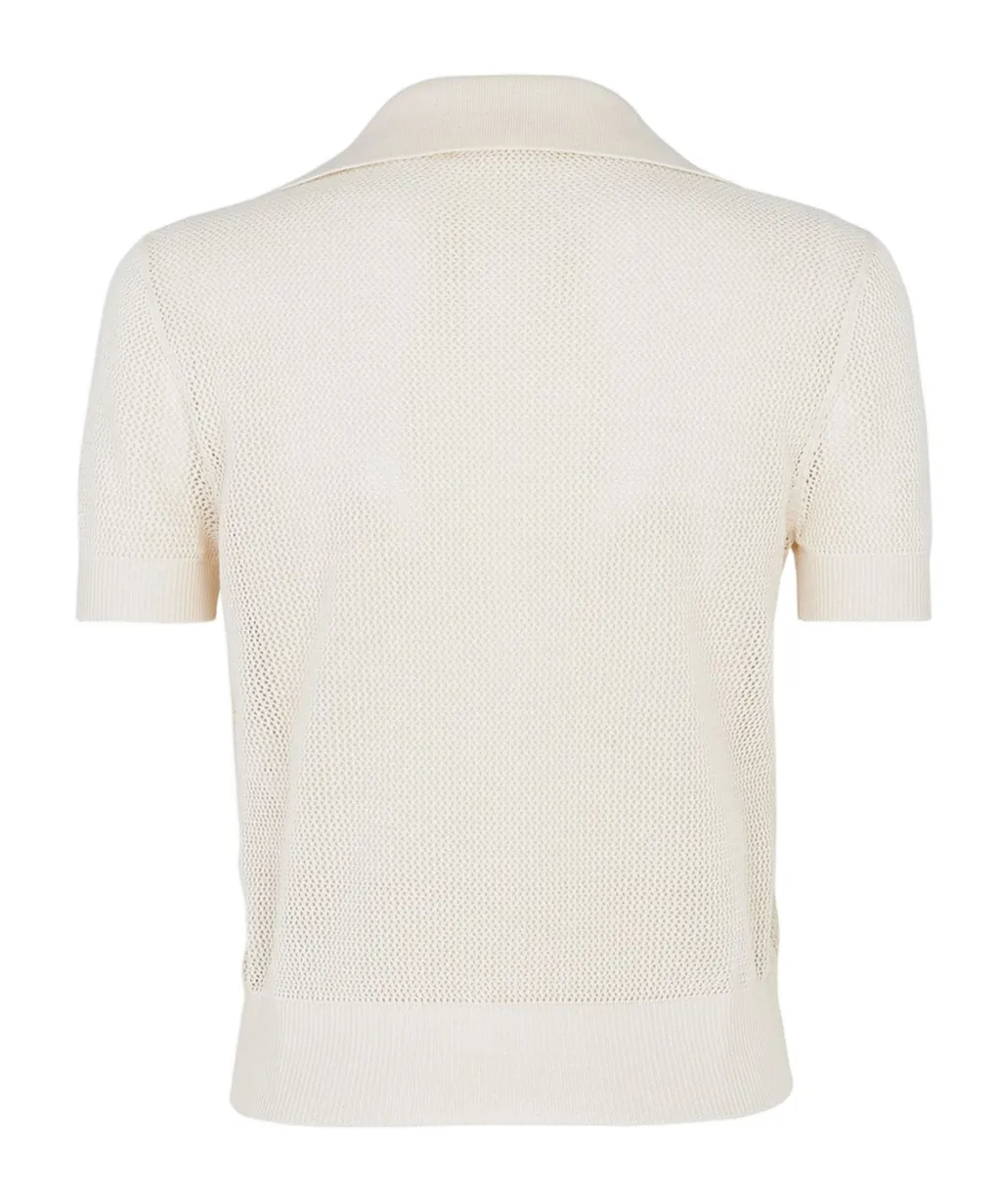 Silk Mesh Polo Shirt