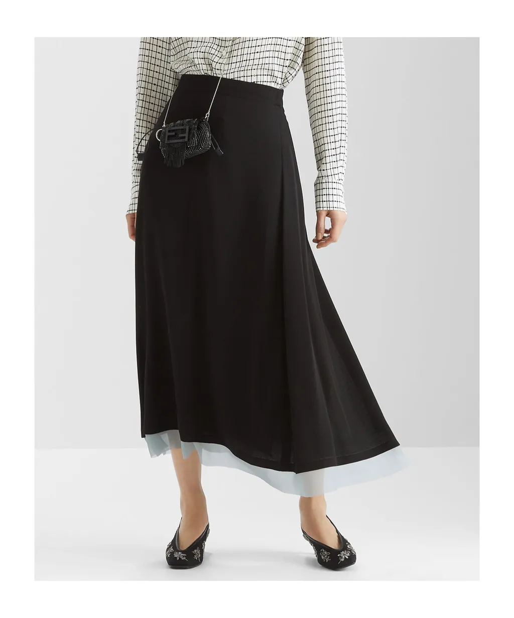 Flared Midi Skirt
