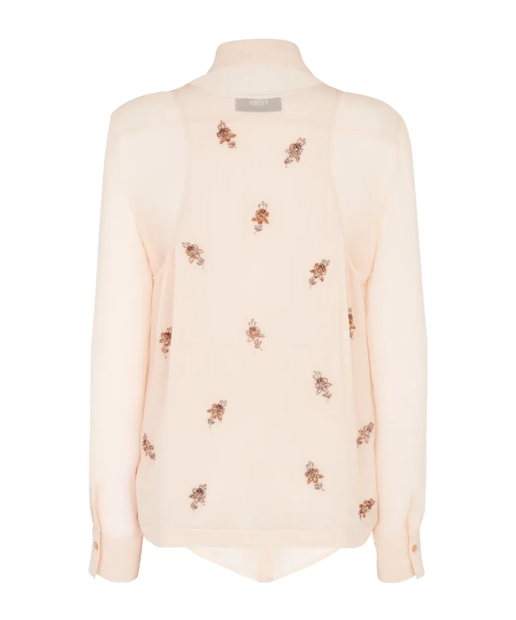 Floral Embellished Long Sleeved Top