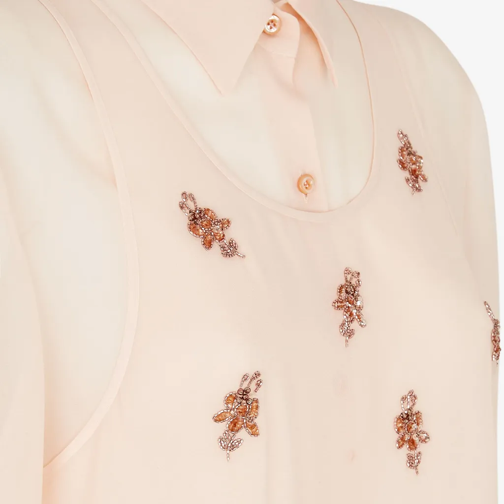Floral Embellished Long Sleeved Top