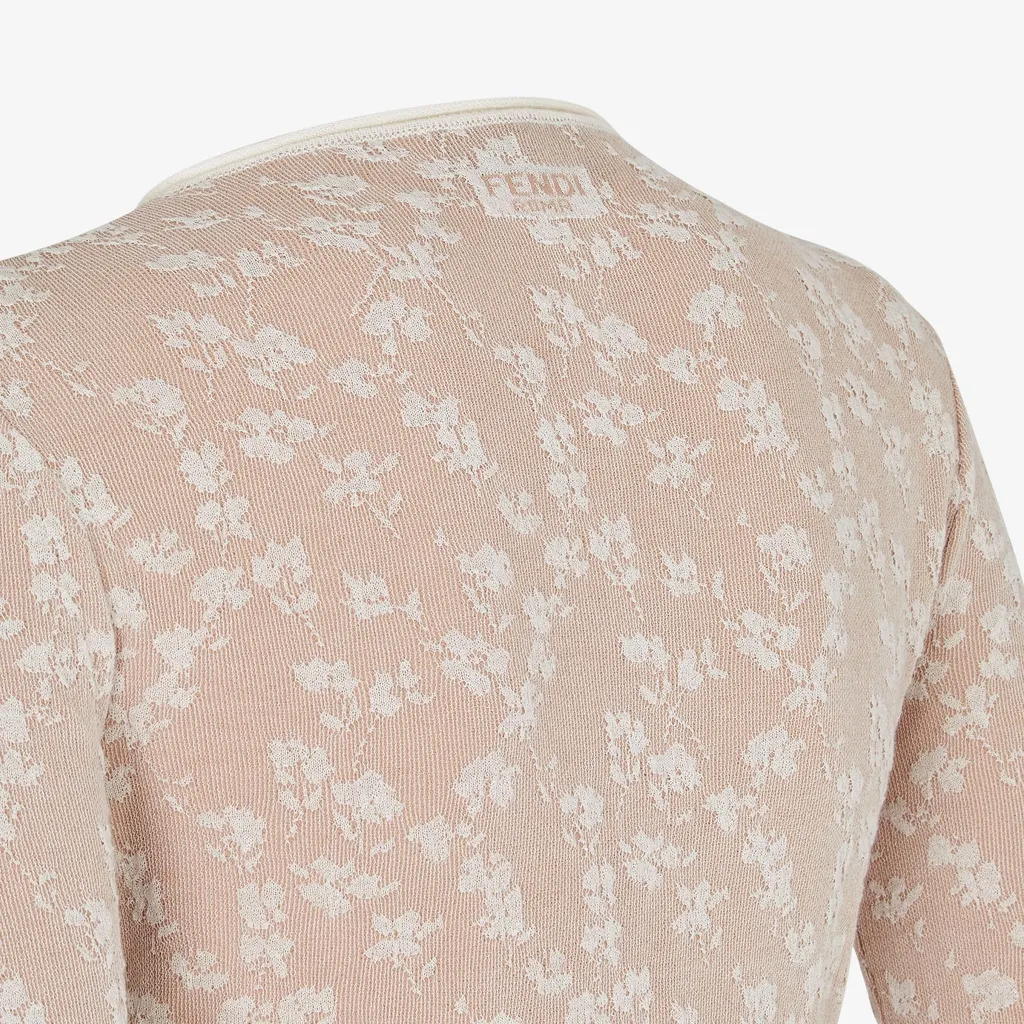 Floral Motif Cut-Out Asymmetric Hem Dress