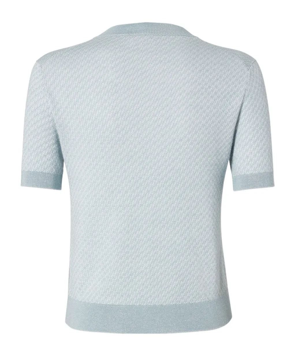 Short Sleeved Crewneck Knitted Jumper