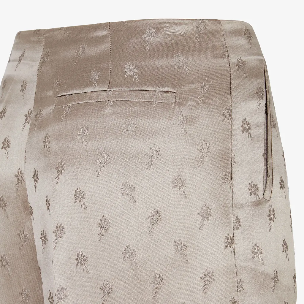 Flower Pattern Wide-Leg Trousers