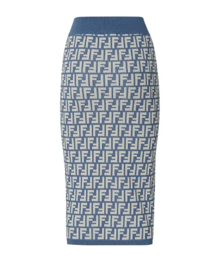 Ff Jacquard Midi Skirt
