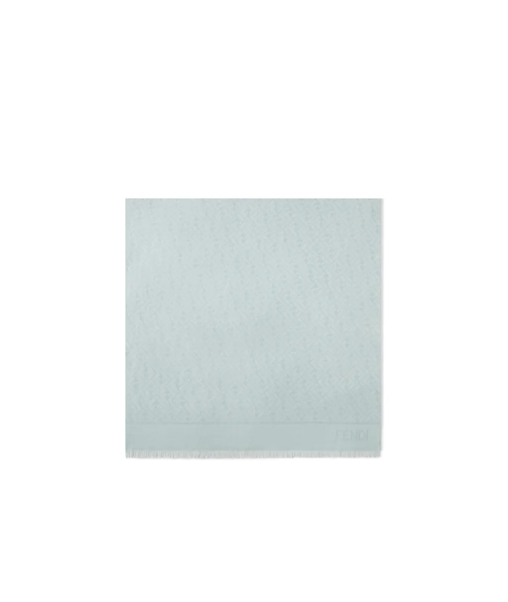 Ff-Jacquard Frayed Edge Scarf