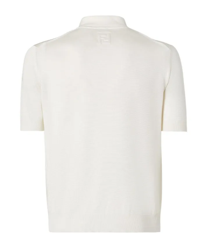 Asymmetric Button Short Sleeved Polo Shirt