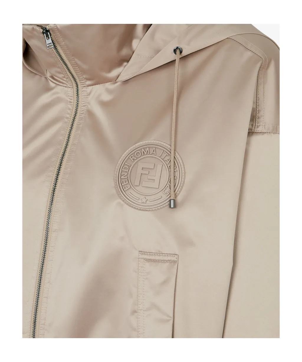 Hooded Drawstring Cropped Jacket